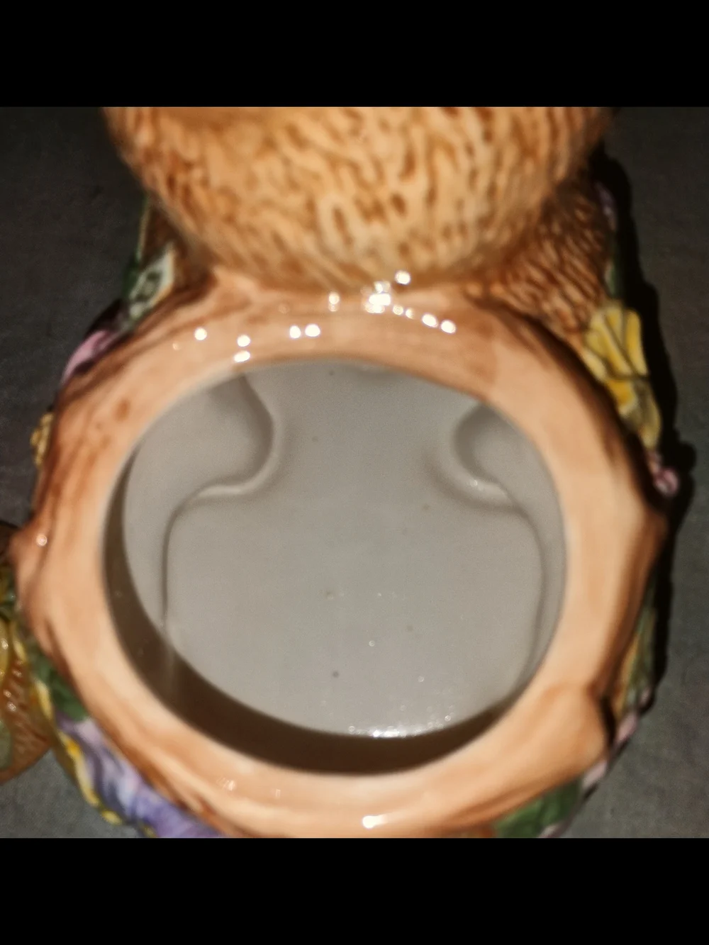 Pretty Easter Style Bunny Rabbit Cookie Jar Ceramic